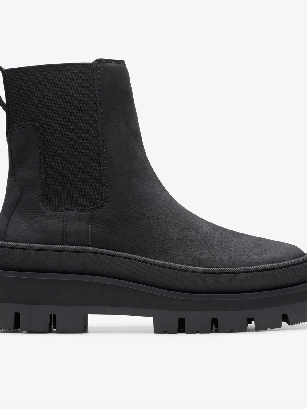 Clark’s Orianna 2 black leather platform boots